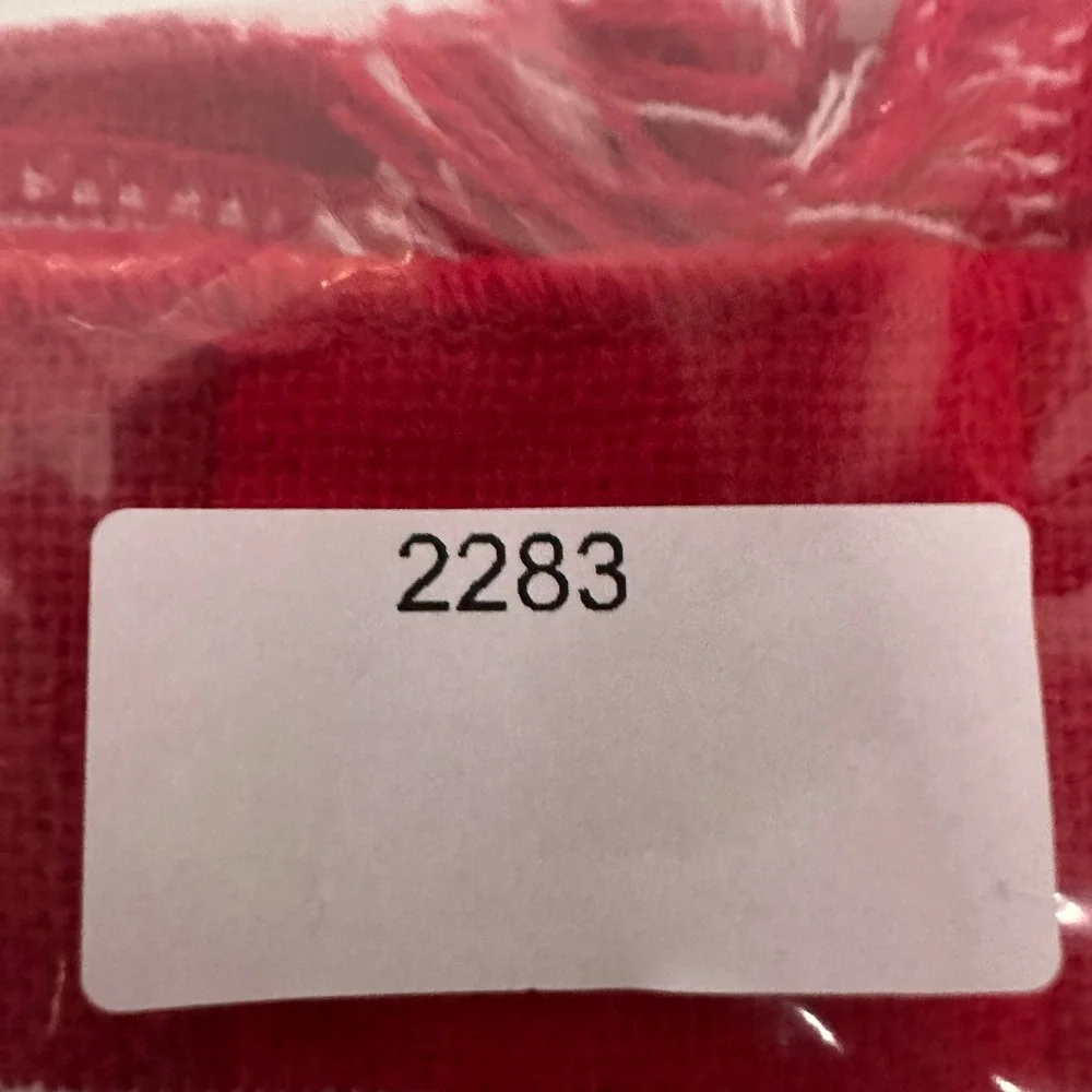 University of Nebraska Scarf Unisex OS Red White Striped Knit Fringe Huskers Fan